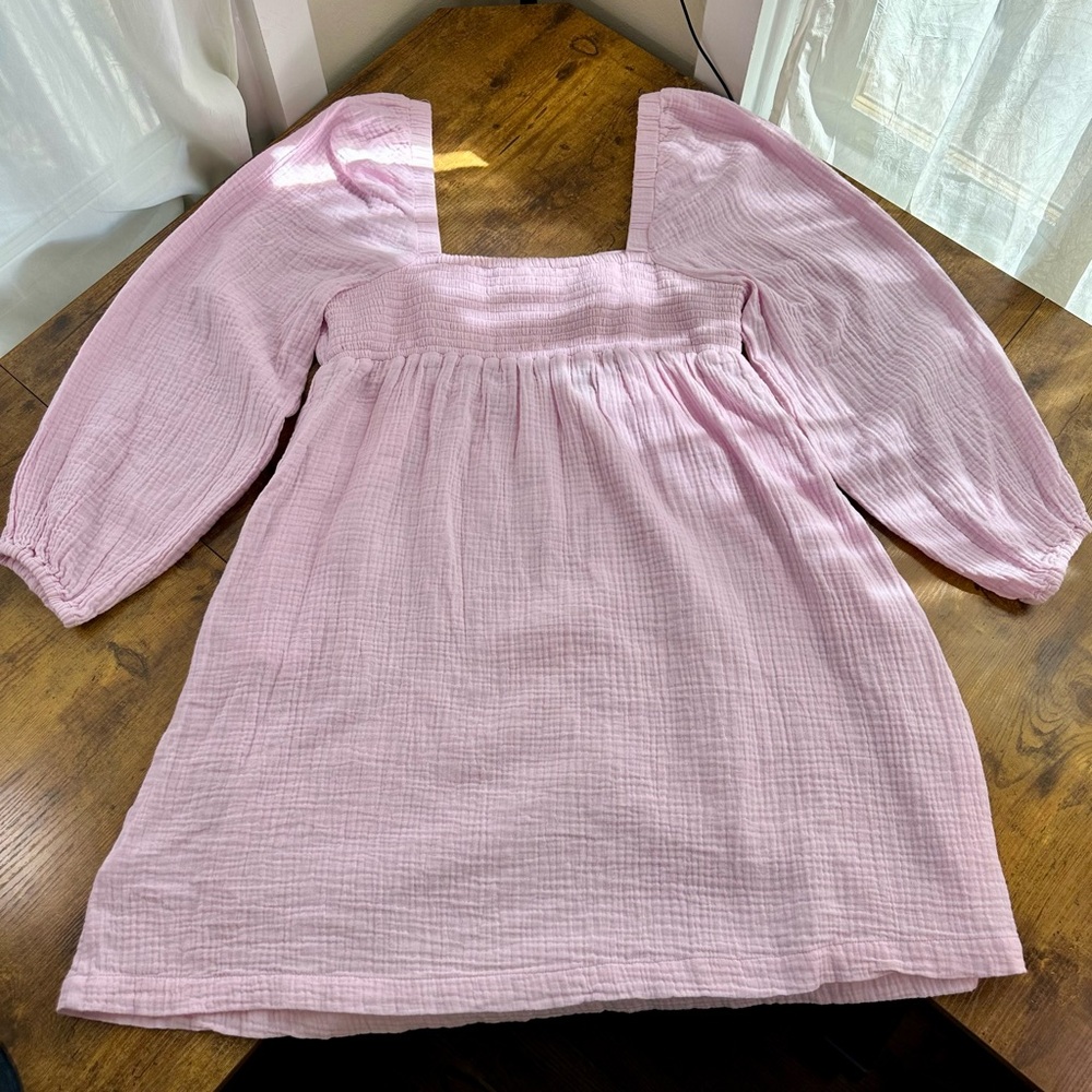 J. Crew Square Neck Soft Gauze Dress, Frosty Lavender,  Medium - Picture 10 of 16